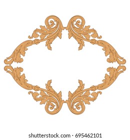 Baroque vector set of vintage elements for design. Decorative design element filigree calligraphy vector. You can use for wedding decoration of greeting card and laser cutting.