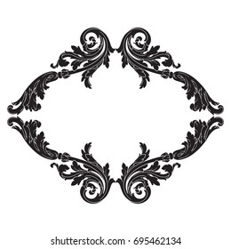 Baroque vector set of vintage elements for design. Decorative design element filigree calligraphy vector. You can use for wedding decoration of greeting card and laser cutting.