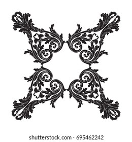 Baroque vector set of vintage elements for design. Decorative design element filigree calligraphy vector. You can use for wedding decoration of greeting card and laser cutting.