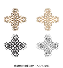 Baroque vector set of vintage elements for design. Decorative design element filigree calligraphy vector. You can use for wedding decoration of greeting card and laser cutting.