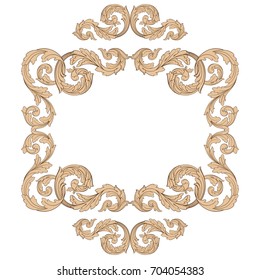 Baroque vector set of vintage elements for design. Decorative design element filigree calligraphy vector. You can use for wedding decoration of greeting card and laser cutting.