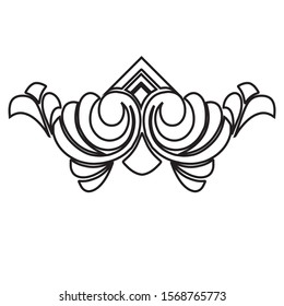Baroque vector of vintage element for design. Decorative design element.