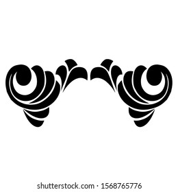 Baroque vector of vintage element for design. Decorative design element.