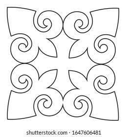 Baroque vector of vintage element for design. Decorative design element.