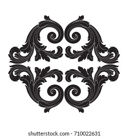 Baroque vector of vintage element for design. Decorative design element filigree calligraphy vector. You can use for wedding decoration of greeting card and laser cutting.