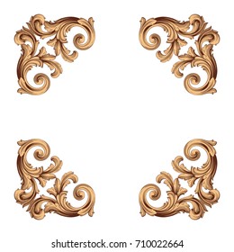 Baroque vector of vintage element for design. Decorative design element filigree calligraphy vector. You can use for wedding decoration of greeting card and laser cutting.