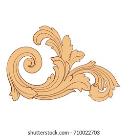 Baroque vector of vintage element for design. Decorative design element filigree calligraphy vector. You can use for wedding decoration of greeting card and laser cutting.