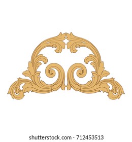 Baroque vector of vintage element for design. Decorative design element filigree calligraphy vector. You can use for wedding decoration of greeting card and laser cutting.