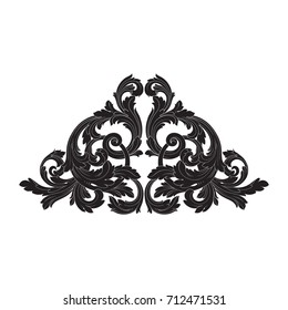 Baroque vector of vintage element for design. Decorative design element filigree calligraphy vector. You can use for wedding decoration of greeting card and laser cutting.