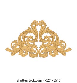 Baroque vector of vintage element for design. Decorative design element filigree calligraphy vector. You can use for wedding decoration of greeting card and laser cutting.