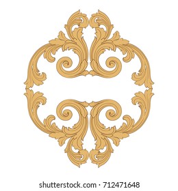 Baroque vector of vintage element for design. Decorative design element filigree calligraphy vector. You can use for wedding decoration of greeting card and laser cutting.