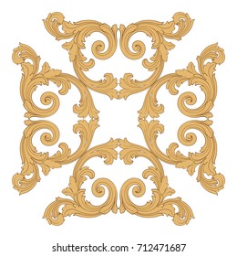 Baroque vector of vintage element for design. Decorative design element filigree calligraphy vector. You can use for wedding decoration of greeting card and laser cutting.
