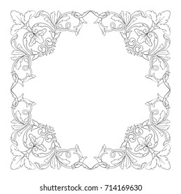 Baroque vector of vintage element for design. Decorative design element filigree calligraphy vector. You can use for wedding decoration of greeting card and laser cutting.