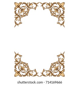 Baroque vector of vintage element for design. Decorative design element filigree calligraphy vector. You can use for wedding decoration of greeting card and laser cutting.