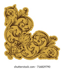 Baroque vector of vintage element for design. Decorative design element filigree calligraphy vector. You can use for wedding decoration of greeting card and laser cutting.