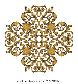 Baroque vector of vintage element for design. Decorative design element filigree calligraphy vector. You can use for wedding decoration of greeting card and laser cutting.