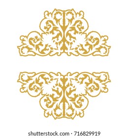 Baroque vector of vintage element for design. Decorative design element filigree calligraphy vector. You can use for wedding decoration of greeting card and laser cutting.