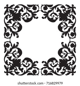 Baroque vector of vintage element for design. Decorative design element filigree calligraphy vector. You can use for wedding decoration of greeting card and laser cutting.