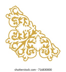 Baroque vector of vintage element for design. Decorative design element filigree calligraphy vector. You can use for wedding decoration of greeting card and laser cutting.