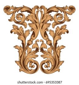 Baroque vector of vintage elements for design. Decorative design element filigree calligraphy vector. You can use for wedding decoration of greeting card and laser cutting.