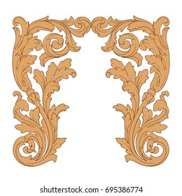 Baroque vector of vintage elements for design. Decorative design element filigree calligraphy vector. You can use for wedding decoration of greeting card and laser cutting.