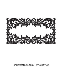Baroque vector of vintage elements for design. Decorative design element filigree calligraphy vector. You can use for wedding decoration of greeting card and laser cutting.