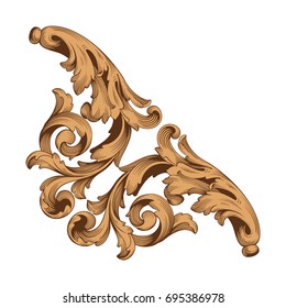 Baroque vector of vintage elements for design. Decorative design element filigree calligraphy vector. You can use for wedding decoration of greeting card and laser cutting.