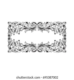 Baroque vector of vintage elements for design. Decorative design element filigree calligraphy vector. You can use for wedding decoration of greeting card and laser cutting.