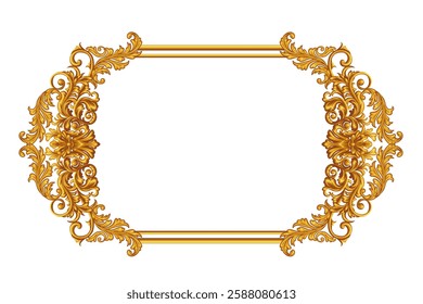 Baroque vignette with intricate decorative elements