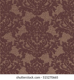 Baroque Vintage floral damask pattern. Vector decor background. Luxury Classic ornament. Royal Victorian texture for wallpapers, textile, fabric