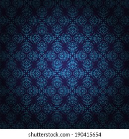 Baroque wallpaper conception blue