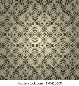 Baroque wallpaper conception ocher