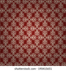 Baroque wallpaper conception red
