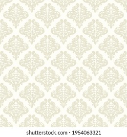 Baroque wallpaper. Seamless vector background ornate art deco decorative leaves. Damascus