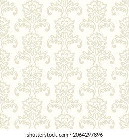 Baroque wallpaper. Seamless vector background ornate art deco decorative leaves. Damascus