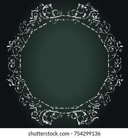 Baroque-like ornaments like decorated with chalk, decorative ruling, decorative frame, background image, enclosing ruler, vector data