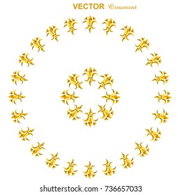 Baroque-like round decoration ruling, frame, background, vector data