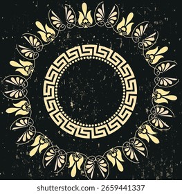 Baroque-style decorative frame featuring an intricate vector design.