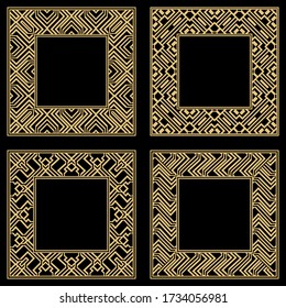 Barockstil-Muster. Ornamente. Vintage Rahmen. Grußkarte. Hochzeitseinladung. Retro-Stil. Wenzel, dekorative Rahmen. Vector Logo, Vorlage, Labels und Symbole. Vector-Abbildung.