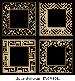 Baroque-style patterns. Ornaments. Vintage frame. Greeting card. Wedding invitation. Retro style. Wenzel, decorative frames. Vector logo, template, labels, and icons. Vector illustration.