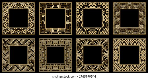 Baroque-style patterns. Ornaments. Vintage frame. Greeting card. Wedding invitation. Retro style. Wenzel, decorative frames. Vector logo, template, labels, and icons. Vector illustration.