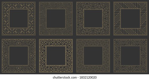 Patrones de estilo barroco. Ornamentos. Marco vintage. Tarjeta de felicitación. Invitación a la boda. Estilo retro. Wenzel, cuadros decorativos. Logo vector, plantilla, etiquetas e iconos. Ilustración vectorial.
