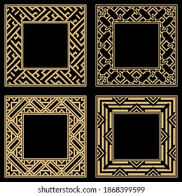 Baroque-style patterns. Ornaments. Vintage frame. Greeting card. Wedding invitation. Retro style. Wenzel, decorative frames. Vector logo, template, labels, and icons. Vector illustration.