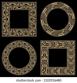 Patrones de estilo barroco. Ornamentos. Marco vintage. Tarjeta de felicitación. Invitación a la boda. Estilo retro. Wenzel, cuadros decorativos. Logo vector, plantilla, etiquetas e iconos. Ilustración vectorial.