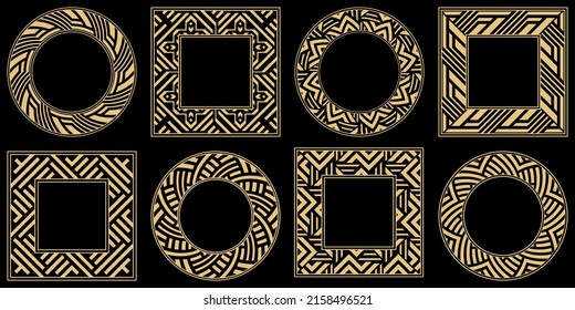 Patrones de estilo barroco. Ornamentos. Marco vintage. Tarjeta de felicitación. Invitación a la boda. Estilo retro. Wenzel, cuadros decorativos. Logo vector, plantilla, etiquetas e iconos. Ilustración vectorial.