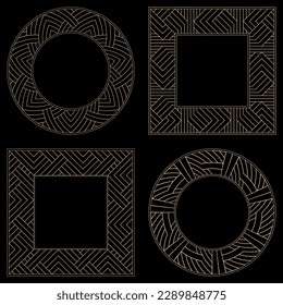Patrones de estilo barroco. Ornamentos. Marco vintage. Tarjeta de felicitación. Invitación a la boda. Estilo retro. Wenzel, cuadros decorativos. Logo vector, plantilla, etiquetas e iconos. Ilustración vectorial.