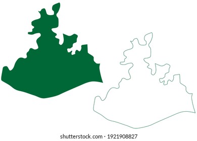 Barpeta District (Assam State, Republic Of India) Map Vector Illustration, Scribble Sketch Barpeta Map