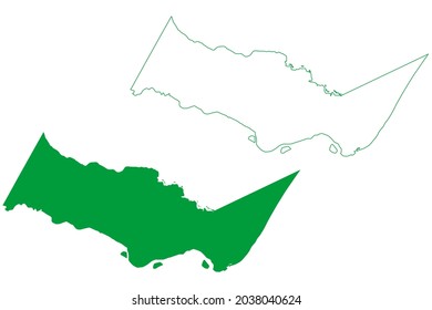 Barra de Sao Miguel municipality (Alagoas state, Municipalities of Brazil, Federative Republic of Brazil) map vector illustration, scribble sketch Barra de Sao Miguel map