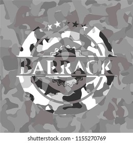 Barrack on grey camouflage texture
