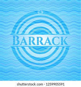 Barrack water wave concept style emblem.